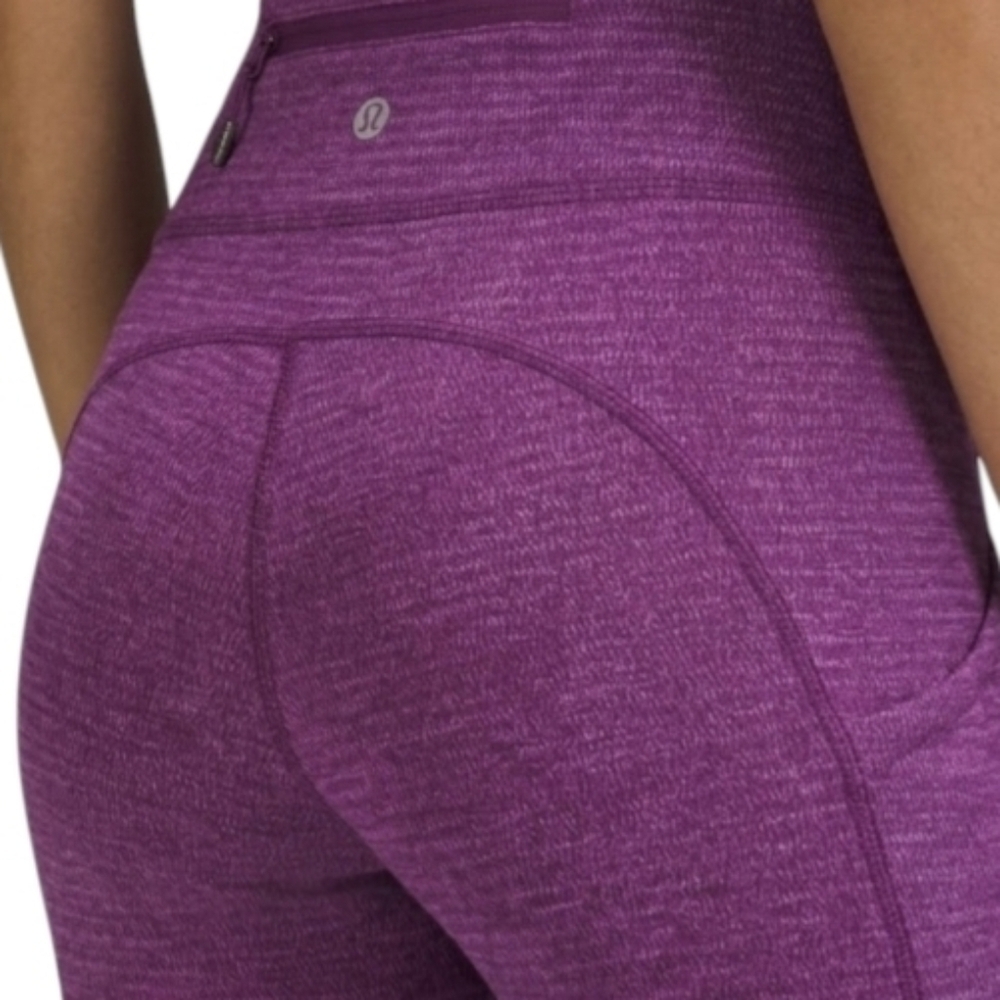 Lululemon Leggings Size 4 27 Inseam Speed Tight Rulu Grape Heathered Herringbone